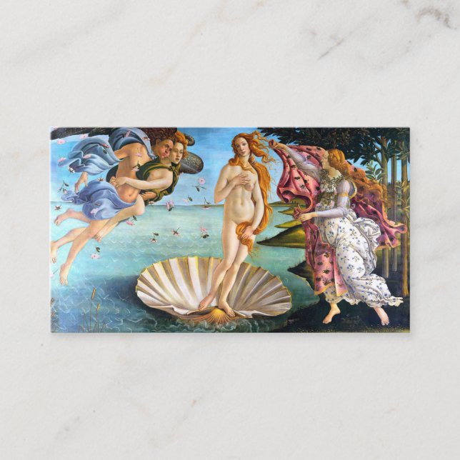 Birth Of Venus Sandro Botticelli Restored Version Visitenkarte (Vorderseite)