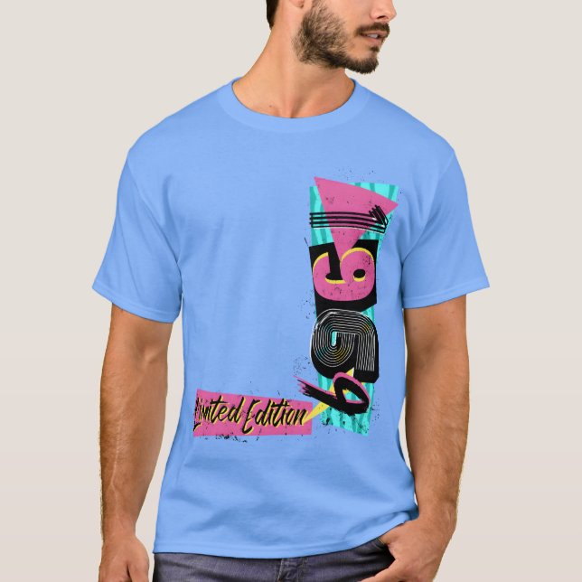 Birth year 1969 birthday 80s 90s Limited Edition v T-Shirt (Vorderseite)