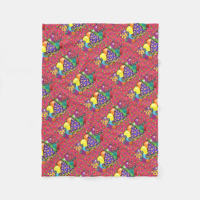 Birthay Party Hats Fleecedecke (Vorderseite)