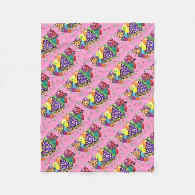 Birthay Party Hats Fleecedecke (Vorderseite)