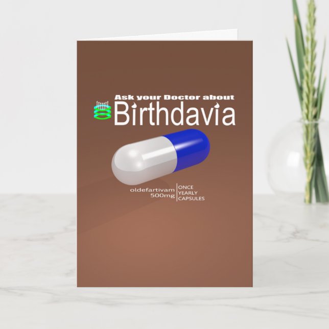 "Birthdavia" Geburtstags-Karte Karte (Vorderseite)