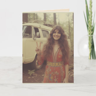 BIRTHDAY 1970'S GIRL OFF GRID GREETING CARD KARTE