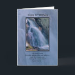 Birthday, 80th, Religious, Mountain Waterfall Karte<br><div class="desc">This digital painting is based on fotogras taken by Roger Knowles of a waterfall near Sparrow Lake in Canada.   It makes a wonderful religious 80th birthday greeting card.   You can easily customize the inside verse to suit own needs.</div>