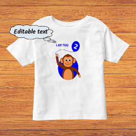 Birthday-Affenballon Kleinkind T-shirt