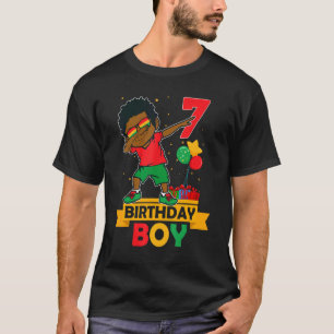 Birthday African American Boy 7. Geburtstag Young T-Shirt
