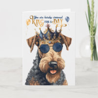 Birthday Airedale Terrier Dog King für einen Tag