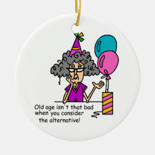 Birthday Alternative Spaß Keramikornament
