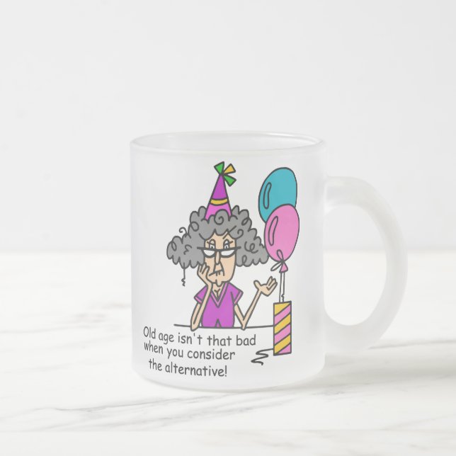 Birthday Alternative Spaß Mattglastasse (Rechts)