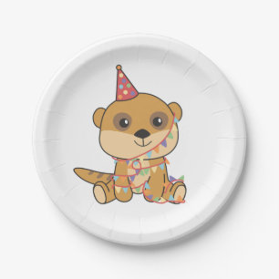 Birthday Animal Niedlich Meerkat Kindergeburtstag Pappteller