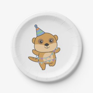 Birthday Animal Niedlich Meerkat Kindergeburtstag Pappteller