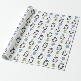 Birthday Animal Niedlich Penguin Kindergeburtstag  Geschenkpapier