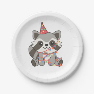 Birthday Animal Niedlich Raccoon Kindergeburtstag  Pappteller