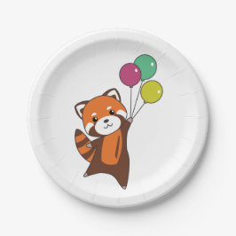 Birthday Animal Niedlich Red Panda Kindergeburtsta Pappteller