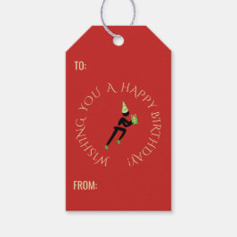 Birthday Athleten benutzerdefinierten Text rot Geschenkanhänger