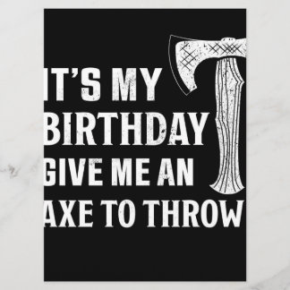 Birthday Axe Throwing Gift Menükarte