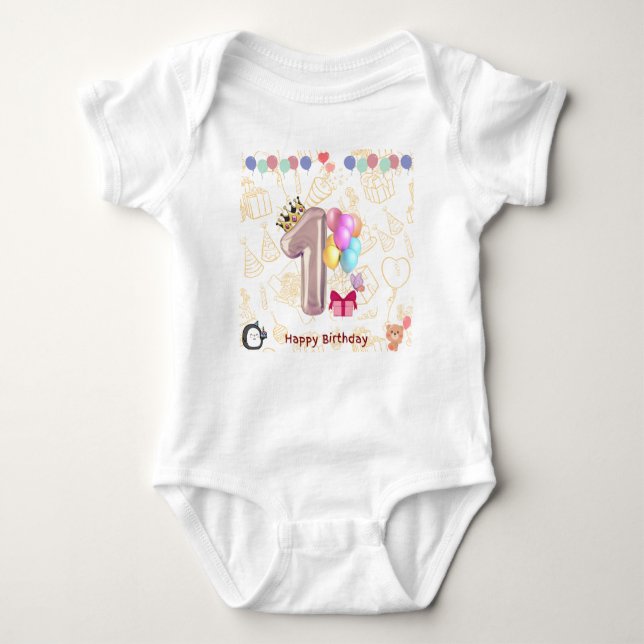 Birthday Baby Baby Strampler (Vorderseite)
