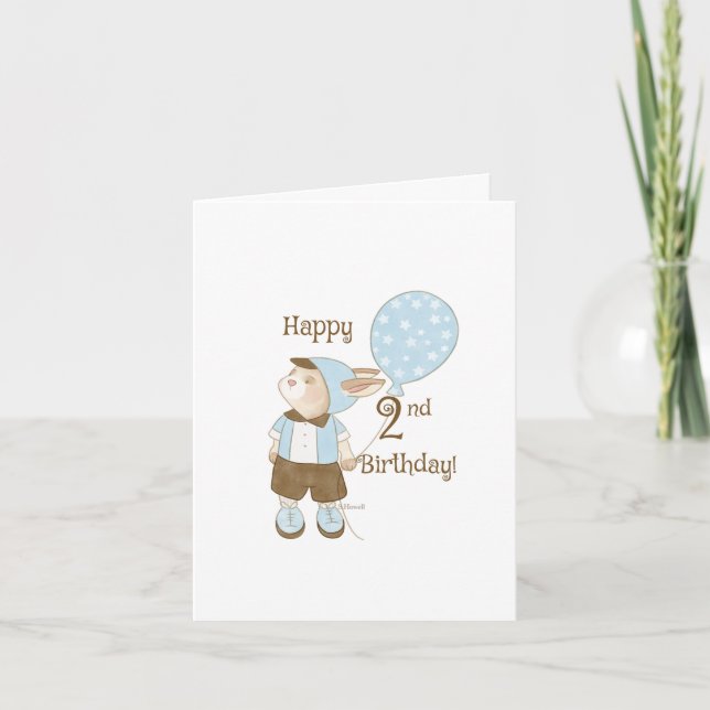 Birthday Baby Boy Two Karte (Vorderseite)
