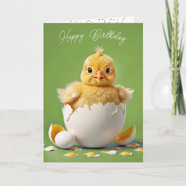 Birthday Baby Chick Karte (Vorderseite)