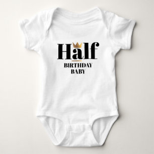 Birthday Baby Gold Crown Halbpension Baby Bodysu Strampler