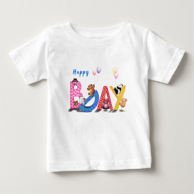 Birthday Baby T - Shirt Happy Bears Party Funny (Vorderseite)