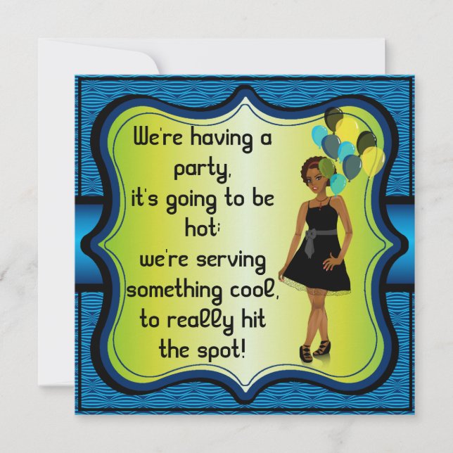 Birthday Bachelorette Party Balloons laden Einladung (Vorderseite)