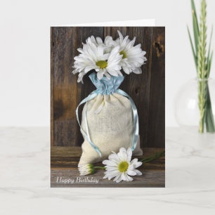 Birthday bag of daisies karte
