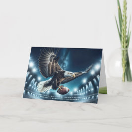 Birthday Bald Adler mit Fußball Karte