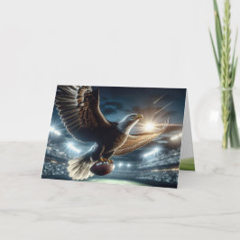Birthday Bald Adler mit Fußball Karte