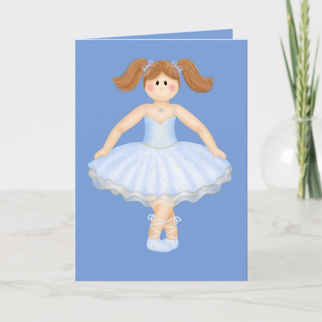Birthday Ballerina Karte (Vorderseite)