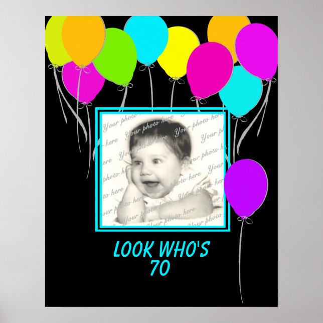 Birthday Balloon Foto Poster (Vorne)