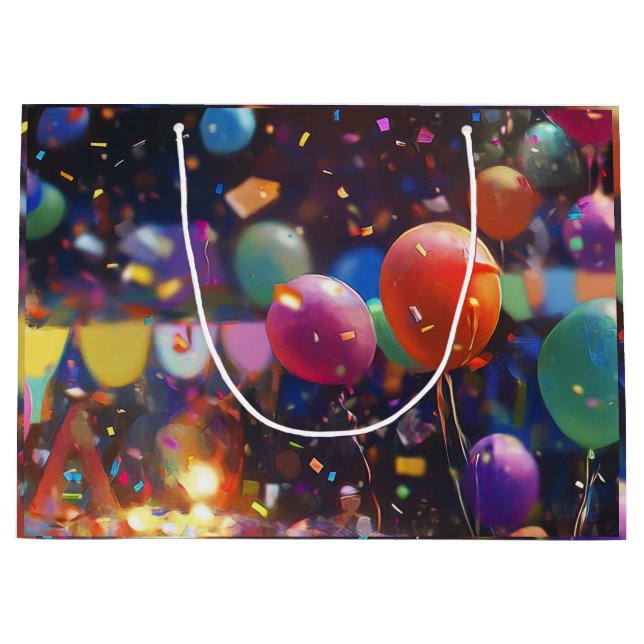 Birthday Balloon Geschenktasche Große Geschenktüte (Vorderseite)