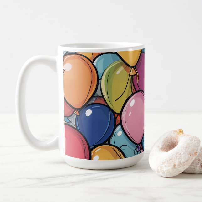 Birthday Balloon  Kaffeetasse (Mit Donut)