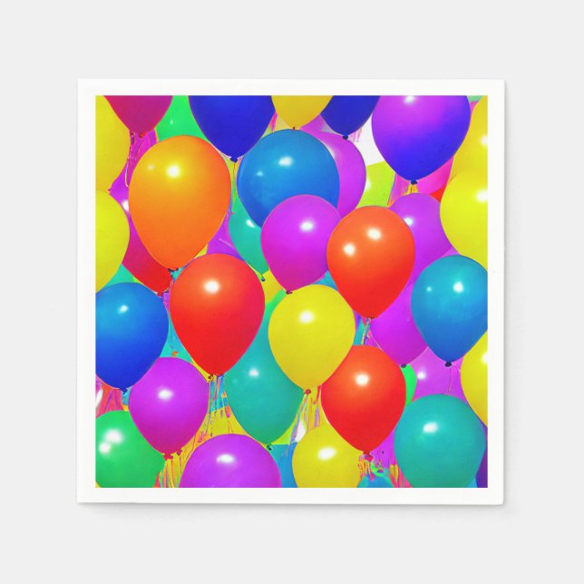 Birthday Balloon Napkins Serviette (Vorderseite)