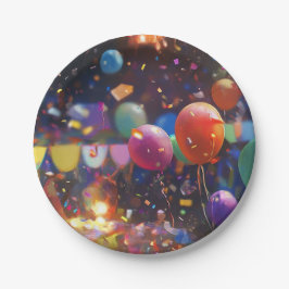 Birthday Balloon Paper Bowl Pappteller