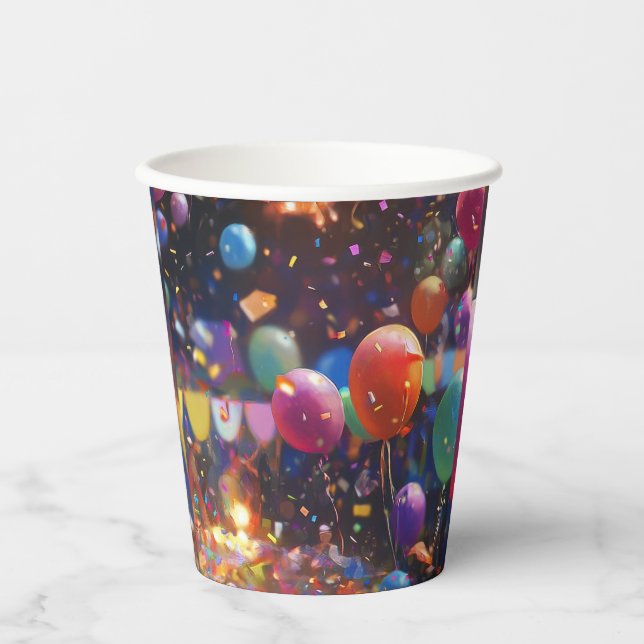 Birthday Balloon Paper Cup Pappbecher (Vorderseite)