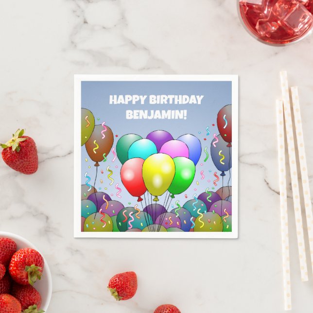 Birthday Balloon Party Serviette (Beispiel)
