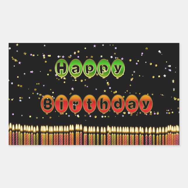 Birthday Balloon Sticker (Vorderseite)