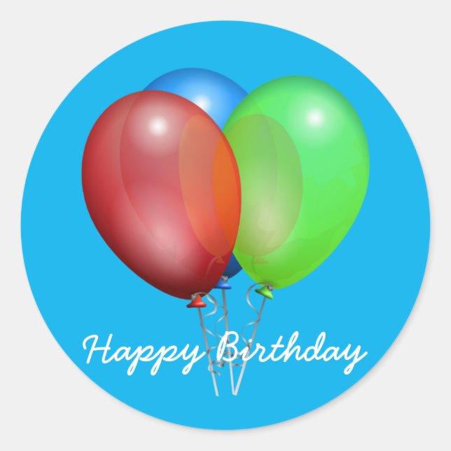 Birthday Balloon Stickers (Vorderseite)