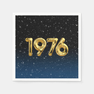 Birthday Balloons 1976 in Stars Serviette