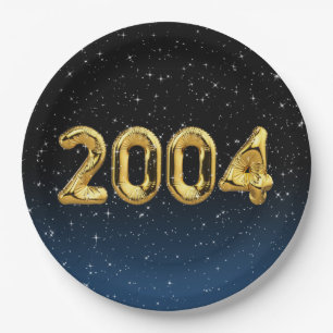Birthday Balloons 2004 in Stars Paper Plate Pappteller