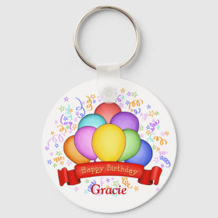 Birthday Balloons & Banner Schlüsselanhänger