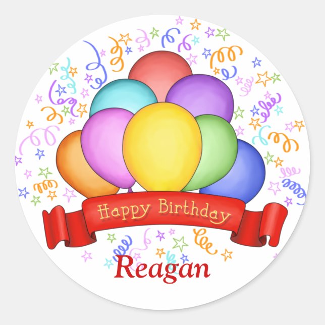 Birthday Balloons & Banner Stickers (Vorderseite)