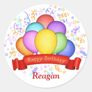 Birthday Balloons & Banner Stickers