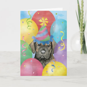 Birthday Balloons Cane Corso Card Karte