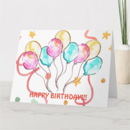 BIRTHDAY BALLOONS CARD KARTE