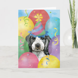 Birthday Balloons English Cocker Spanische Card Karte