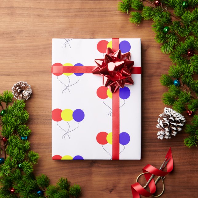 Birthday Balloons Geschenkpapier (Feiertagsgeschenk)