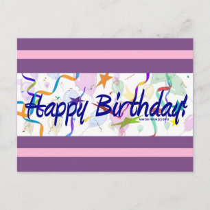 Birthday Balloons II   Blue Beach Song™ Postkarte