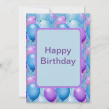 Birthday Balloons in Blau und Rosa