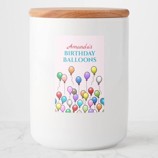 Birthday Balloons Lebensmitteletikett (Vorderseite)